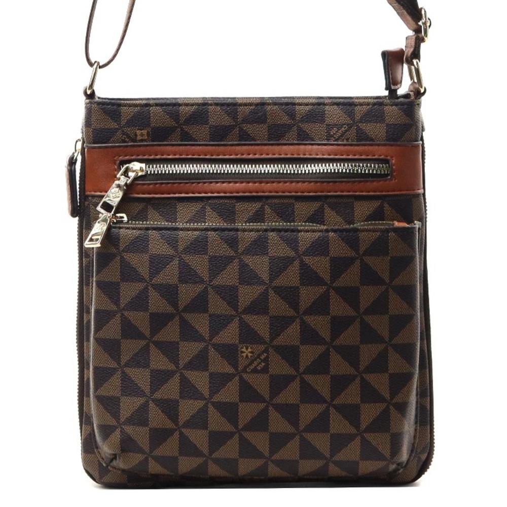Vegan Crossbody Handbag For Women - Coffee